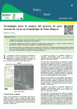 No. 4. Tecnologías para la mejora del proceso de post-cosecha de cacao en el municipio de Palos Blancos