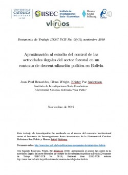 Aproximación al estudio del control de las actividades ilegales del sector forestal en un contexto de descentralización política en Bolivia