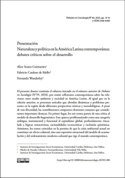 Naturaleza y política en la América Latina contemporánea: debates críticos sobre el desarrollo