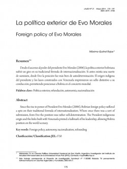 La política exterior de Evo Morales