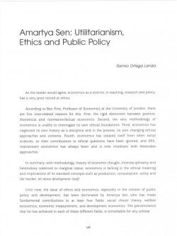 Amartya Sen: Utilitarianism, Ethics and Public Policy
