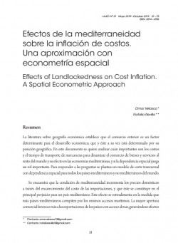 Efectos de la mediterraneidad sobre la inflación de costos. Una aproximación con econometría espacial
