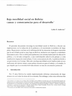 Baja movilidad social en Bolivia: causas y consecuencias para el desarrollo
