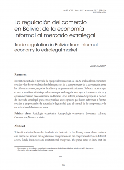 La regulación del comercio en Bolivia: de la economía informal al mercado extralegal