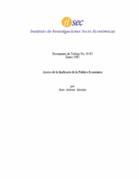 Acerca de la Ineficacia de la Política Económica