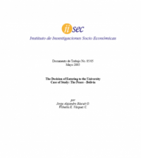 The Decision of Entering to the University Case of Study: The Peace - Bolivia