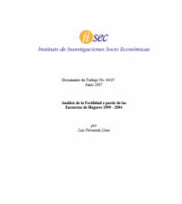 Análisis de la Fertilidad a partir de las  Encuestas de Hogares 1999 - 2004