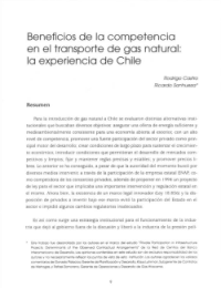 Beneficios de la competencia en el transporte de gas natural: la experiencia de Chile