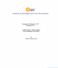 Ayuda Externa y Ahorro Interno: El Caso Boliviano (1970-1992)