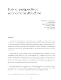 Bolivia: perspectivas económicas 2005-2014