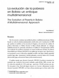 La evolución de la pobreza en Bolivia: un enfoque multidimensional