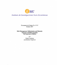 Debt Management, Dollarization and Maturity Structure of Public Securities The Experience of Bolivia