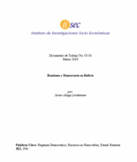 Rentismo y Democracia en Bolivia