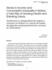 Trends in Income and Consumption Inequality in Bolivia: a Fairy Tale of Growing Dwarfs and Shrinking Giants