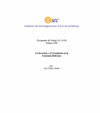 La Inversión y el Crecimiento en la Economía Boliviana