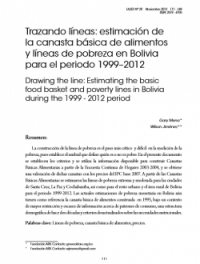 Trazando líneas: estimación de la canasta básica de alimentos y líneas de pobreza en Bolivia para el periodo 1999–2012