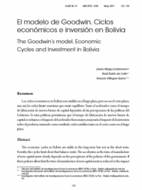 El modelo de Goodwin. Ciclos económicos e inversión en Bolivia