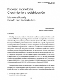 Pobreza monetaria. Crecimiento y redistribución
