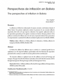 Perspectivas de inflación en Bolivia