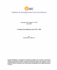 La Política Fiscal Boliviana entre 1975 y 1989