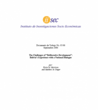 The Challenges of “Deliberative Development”: Bolivia’s Experience with a National Dialogue