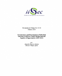 Circumstances and Determination of Individual Outcomes in Bolivia: Family Background and Equality of Opportunities (2003-2013)