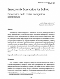 Energy-mix Scenarios for Bolivia