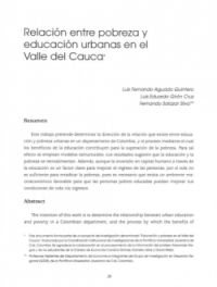 Relación entre pobreza y educación urbanas en el Valle del Cauca