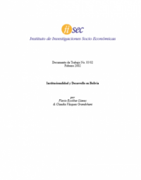 Institucionalidad y Desarrollo en Bolivia