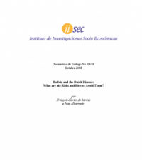 Bolivia and the Dutch Disease:  What are the Risks and How to Avoid Them?