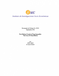 Post-Reform Trends in Wage Inequality: The Case of Urban Bolivia