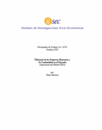 Eficiencia de las Empresas Bancarias y Su Continuidad en el Mercado (Aplicación del Método DEA)