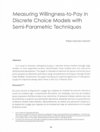 Measuring Willingness-to-Pay in Discrete Choice Models with Semi-Parametric Techniques