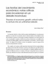 Las teorías del crecimiento económico: notas críticas para incursionar en un debate inconcluso