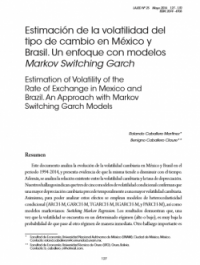 Estimación de la volatilidad del tipo de cambio en México y Brasil. Un enfoque con modelos Markov Switching Garch