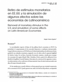 Retiro de estímulos monetarios en EE.UU. y la simulación de algunos efectos sobre las economías de Latinoamérica