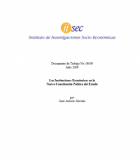 Las Instituciones Económicas en la  Nueva Constitución Política del Estado