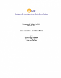 Ciclos Económicos e Inversión en Bolivia