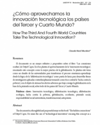 ¿Cómo aprovechamos la innovación tecnológica los países  del Tercer y Cuarto Mundo?