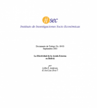 La Efectividad de la Ayuda Externa en Bolivia