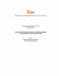 Analysis of the Relationship between Institutional Quality,  Natural Resources and Economic Growth