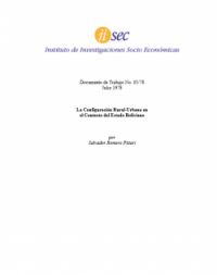 La Configuración Rural-Urbana en el Contexto del Estado Boliviano