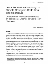 Urban Population Knowledge of Climate Change in Costa Rica and Nicaragua