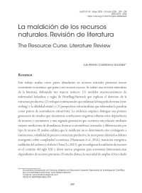 La maldición de los recursos  naturales. Revisión de literatura