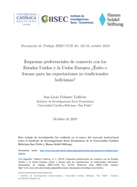 Esquemas preferenciales de comercio con los Estados Unidos y la Unión Europea ¿Éxito o fracaso para las exportaciones no tradicionales bolivianas?
