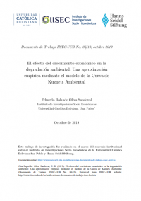 El efecto del crecimiento económico en la degradación ambiental: Una aproximación empírica mediante el modelo de la Curva de Kuznets Ambiental