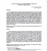 Capacitación Laboral y Empleabilidad Evidencia de  Mi Primer Empleo Digno