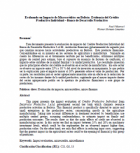 Evaluando en Impacto de Microcréditos en Bolivia: Evidencia del Crédito Productivo Individual – Banco de Desarrollo Productivo