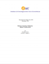 Reforma e Incentivos Tributarios:  Algunas Consideraciones