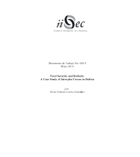 Food Security and Biofuels: A Case Study of Jatropha Curcas in Bolivia